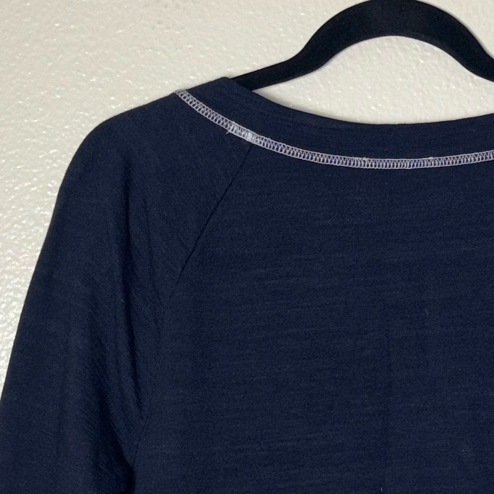 T by Talbot Slub Terry Sweatshirt navy blue woman's size medium UPF 50+ - Picture 16 of 16